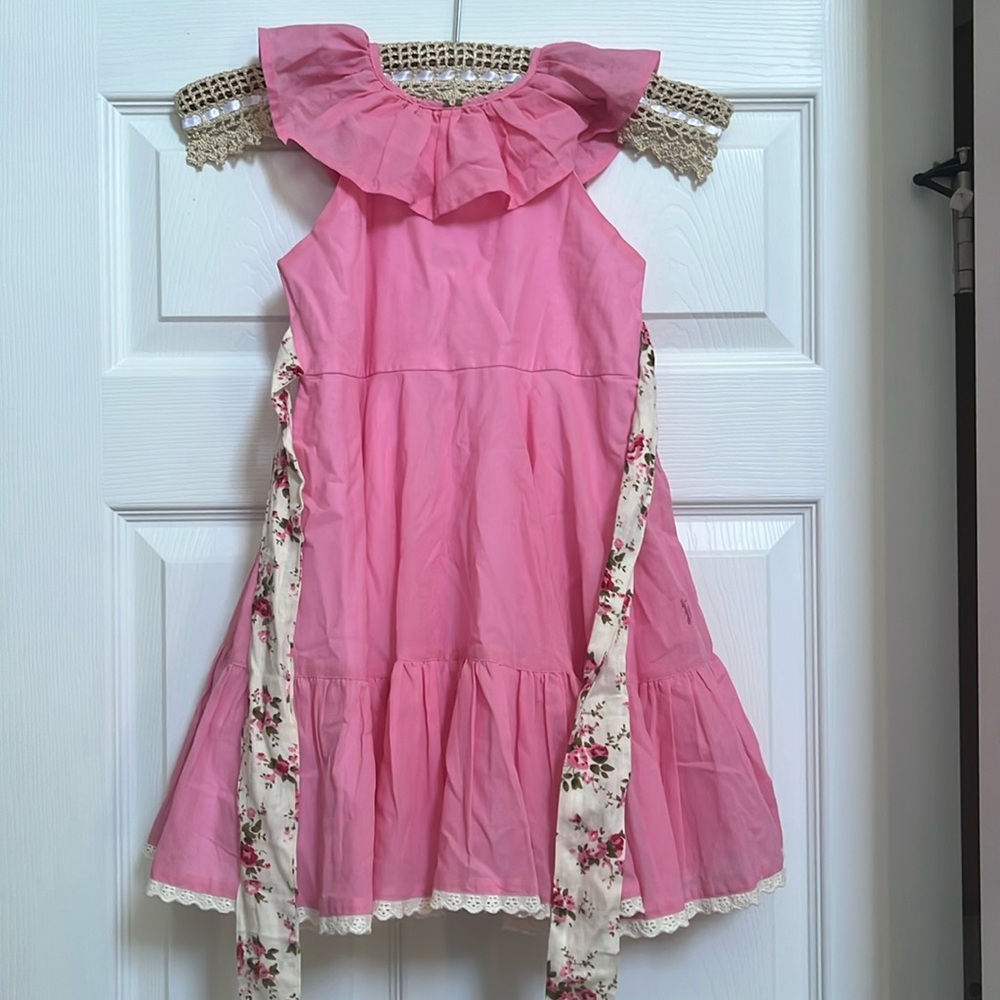 Well Dressed Wolf WDW Pink Sprint Twirl Dress Sz 6